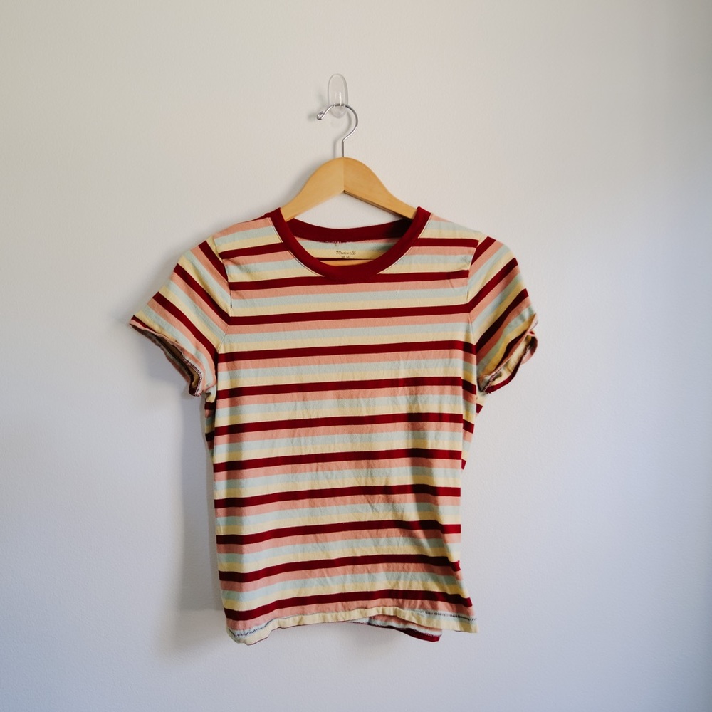 Easy Crop Tee in Beatrice Stripe — Medium